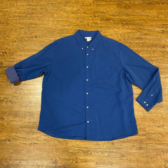 Carbon 2 Cobalt Blue Colorful Polka Dot Pointillism Button Down Shirt Men's 2XL - Picture 2 of 11